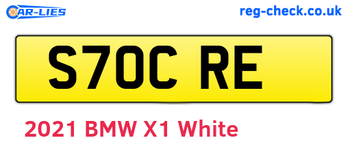 S70CRE are the vehicle registration plates.