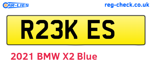 R23KES are the vehicle registration plates.