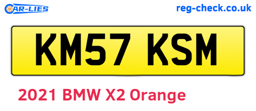 KM57KSM are the vehicle registration plates.