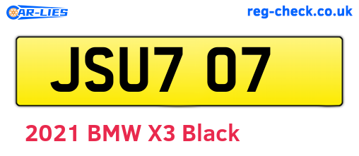 JSU707 are the vehicle registration plates.