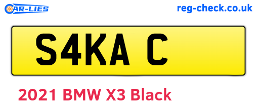 S4KAC are the vehicle registration plates.
