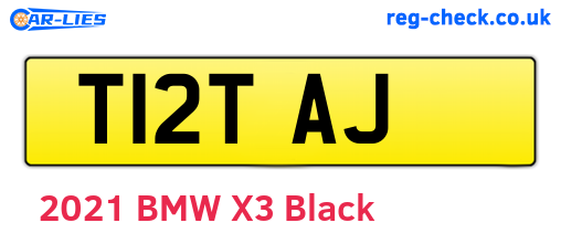 T12TAJ are the vehicle registration plates.