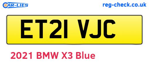 ET21VJC are the vehicle registration plates.