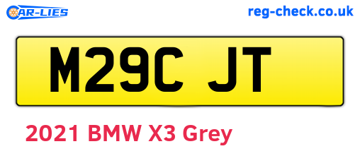 M29CJT are the vehicle registration plates.