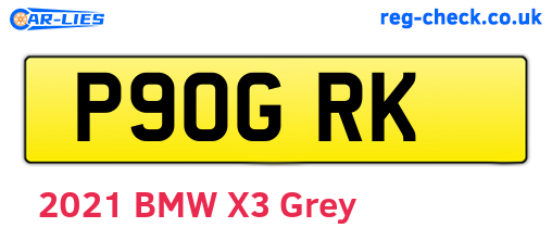 P90GRK are the vehicle registration plates.