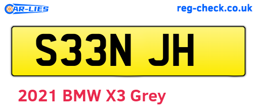 S33NJH are the vehicle registration plates.
