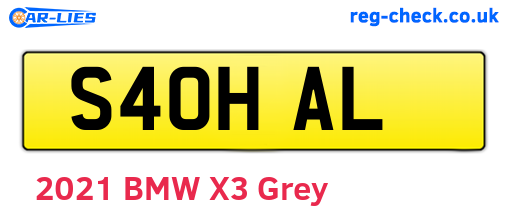 S40HAL are the vehicle registration plates.