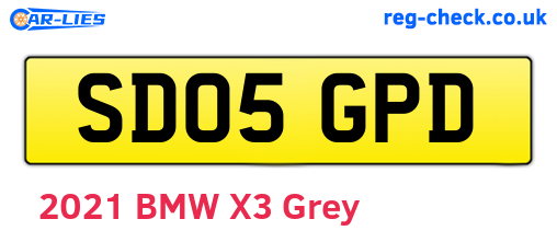 SD05GPD are the vehicle registration plates.