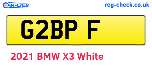 G2BPF are the vehicle registration plates.