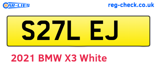 S27LEJ are the vehicle registration plates.