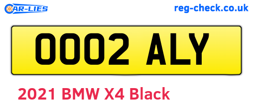OO02ALY are the vehicle registration plates.