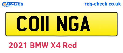 CO11NGA are the vehicle registration plates.