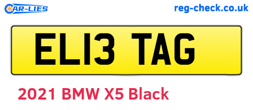 EL13TAG are the vehicle registration plates.