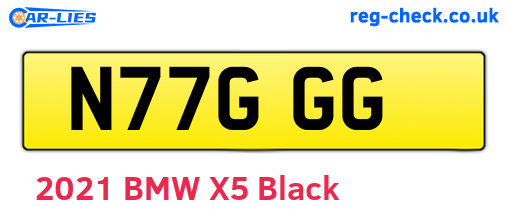 N77GGG are the vehicle registration plates.