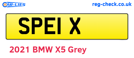 SPE1X are the vehicle registration plates.