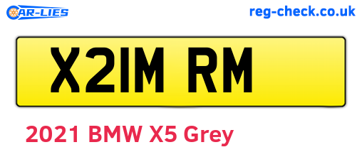 X21MRM are the vehicle registration plates.