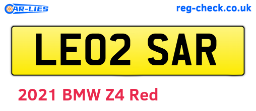 LE02SAR are the vehicle registration plates.