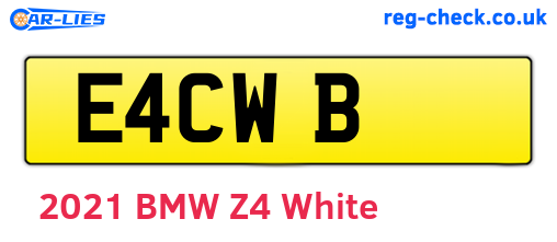 E4CWB are the vehicle registration plates.