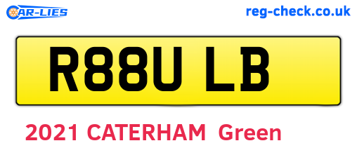 R88ULB are the vehicle registration plates.