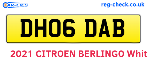 DH06DAB are the vehicle registration plates.