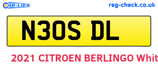 N30SDL are the vehicle registration plates.