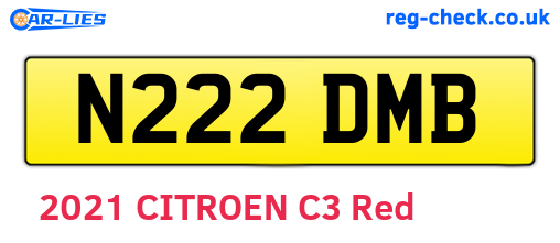N222DMB are the vehicle registration plates.
