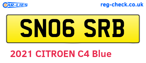 SN06SRB are the vehicle registration plates.