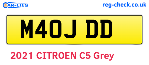 M40JDD are the vehicle registration plates.