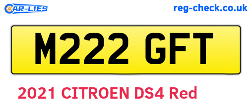 M222GFT are the vehicle registration plates.