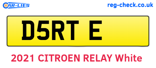 D5RTE are the vehicle registration plates.