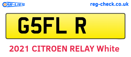G5FLR are the vehicle registration plates.