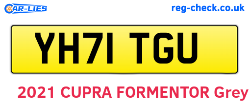YH71TGU are the vehicle registration plates.