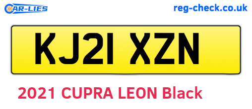 KJ21XZN are the vehicle registration plates.