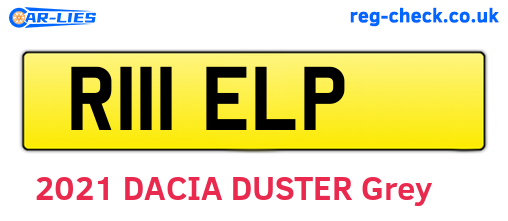 R111ELP are the vehicle registration plates.