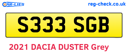 S333SGB are the vehicle registration plates.