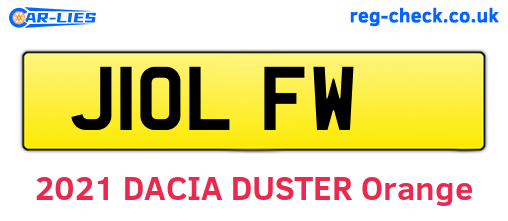 J10LFW are the vehicle registration plates.