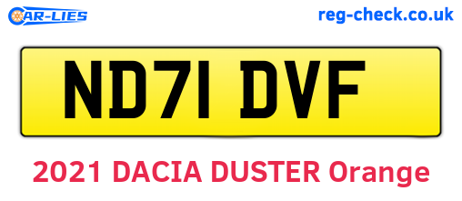 ND71DVF are the vehicle registration plates.