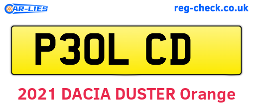 P30LCD are the vehicle registration plates.