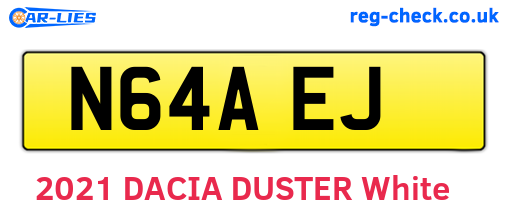 N64AEJ are the vehicle registration plates.