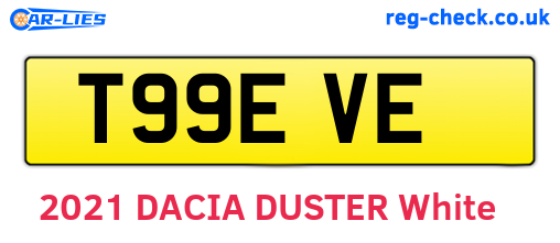T99EVE are the vehicle registration plates.