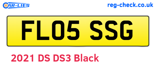 FL05SSG are the vehicle registration plates.