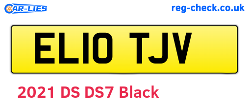 EL10TJV are the vehicle registration plates.