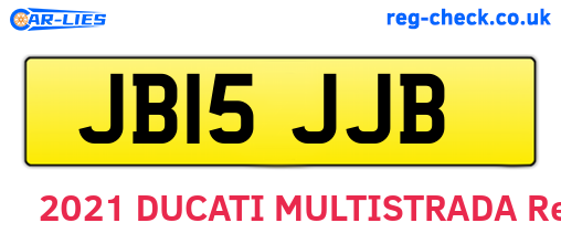 JB15JJB are the vehicle registration plates.