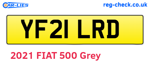 YF21LRD are the vehicle registration plates.