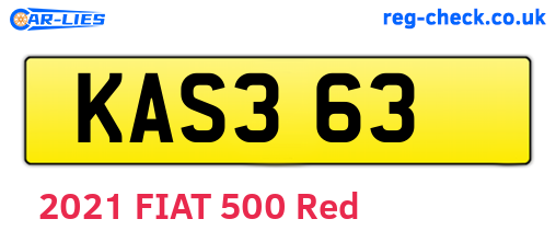 KAS363 are the vehicle registration plates.