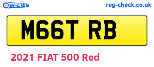 M66TRB are the vehicle registration plates.