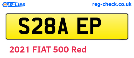 S28AEP are the vehicle registration plates.