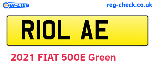 R10LAE are the vehicle registration plates.