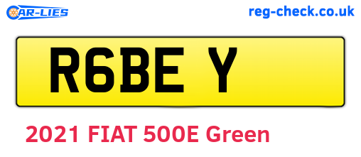 R6BEY are the vehicle registration plates.