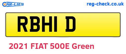 RBH1D are the vehicle registration plates.